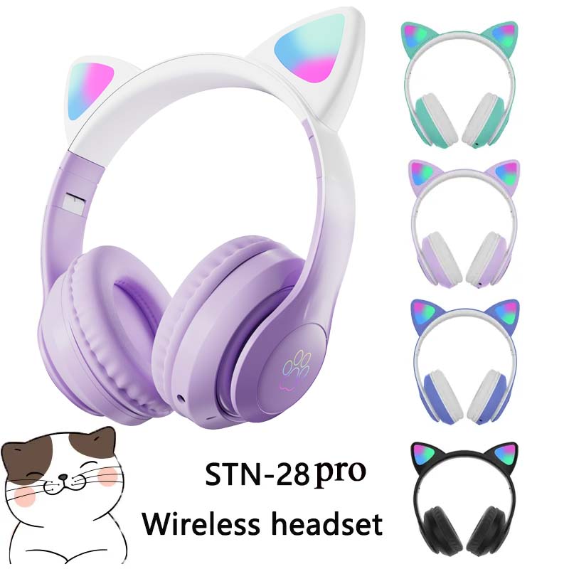 Outdoor Sport Activities For Kids - Auriculares Inalámbricos STN-28 con Orejas de