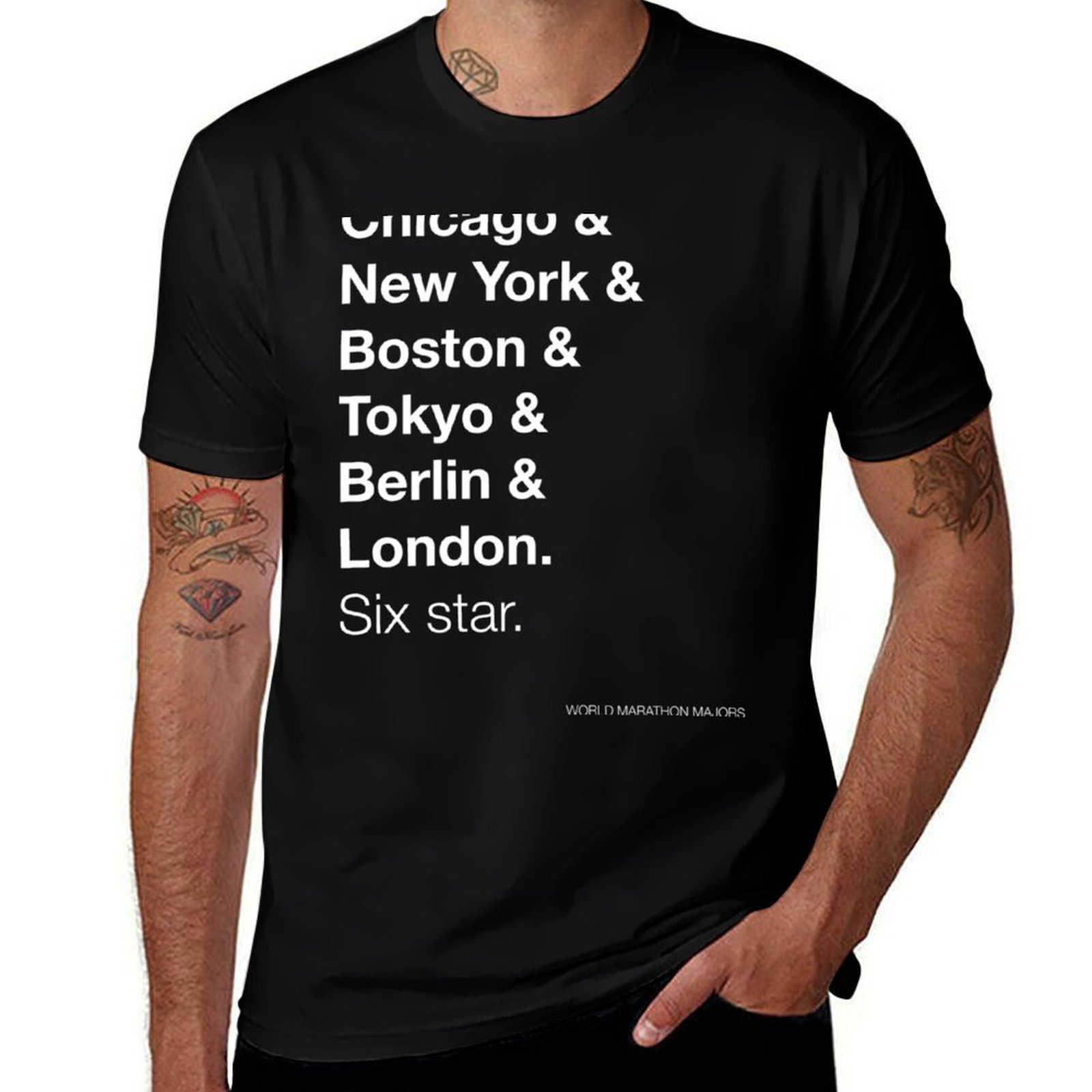 Outdoor Sports List - Camiseta World Marathon Majors Minimal List,