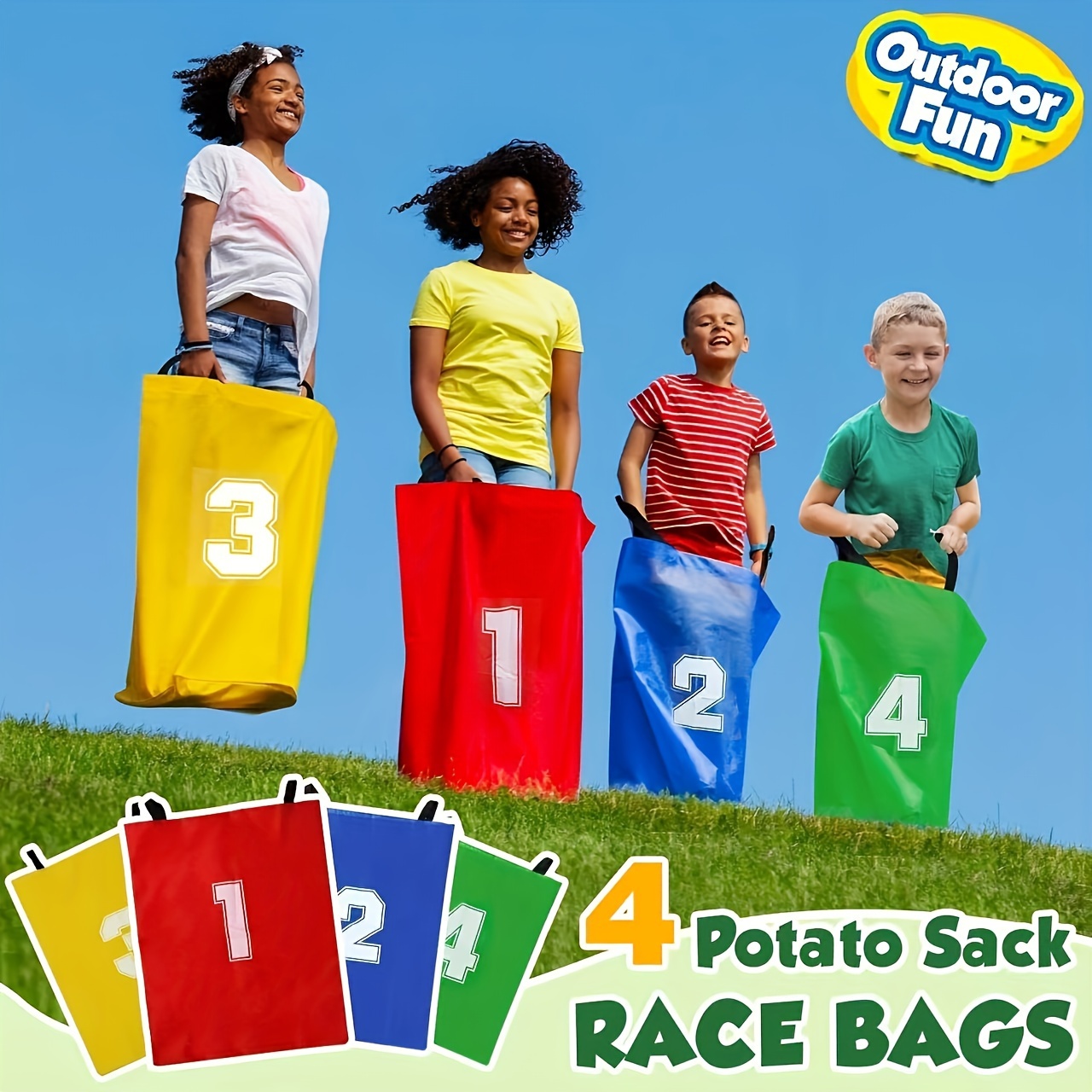Outdoor Sport Games - 4 Bolsas de Lona Resistentes para