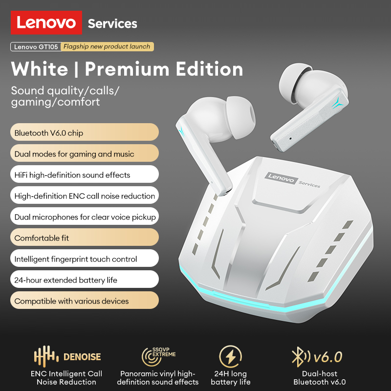 Outdoor Sport Doo - Lenovo GT105 Auriculares para Juegos Bluetooth