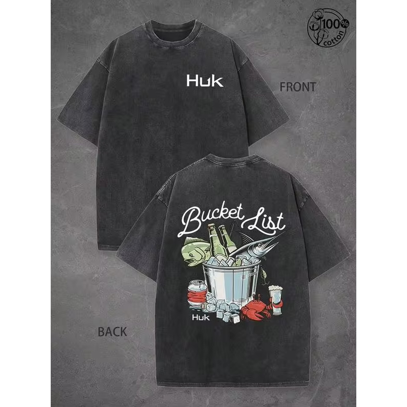 Camiseta gráfica Huk Bucket Li - Outdoor Sports List reseña y precio