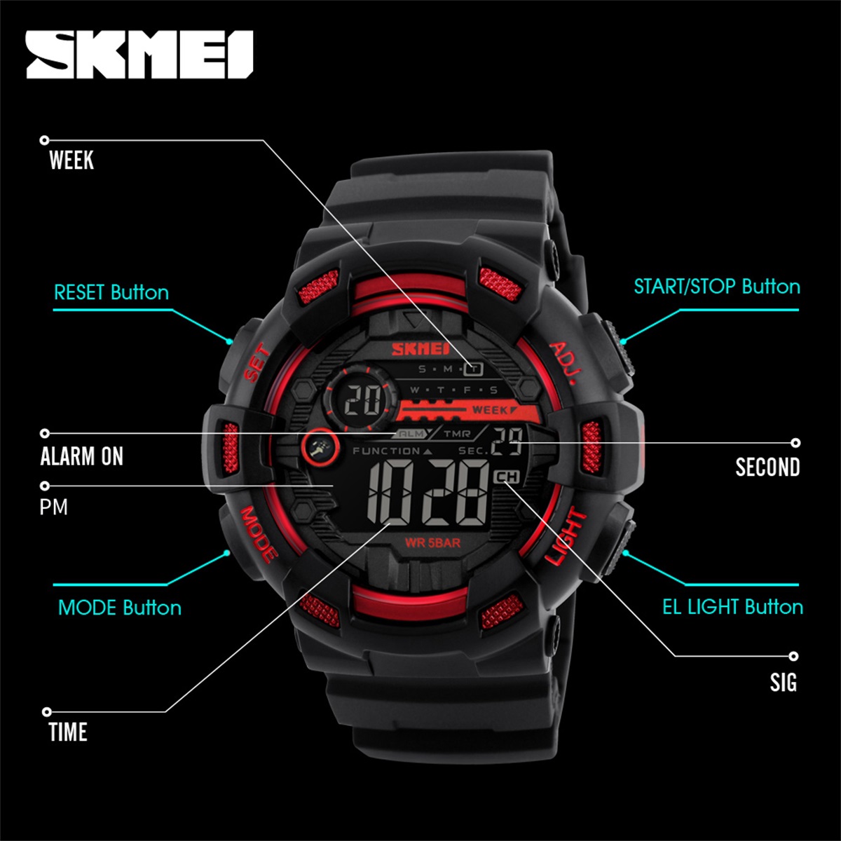 Reloj de pulsera electrónico d - Outdoor Sports List reseña y precio